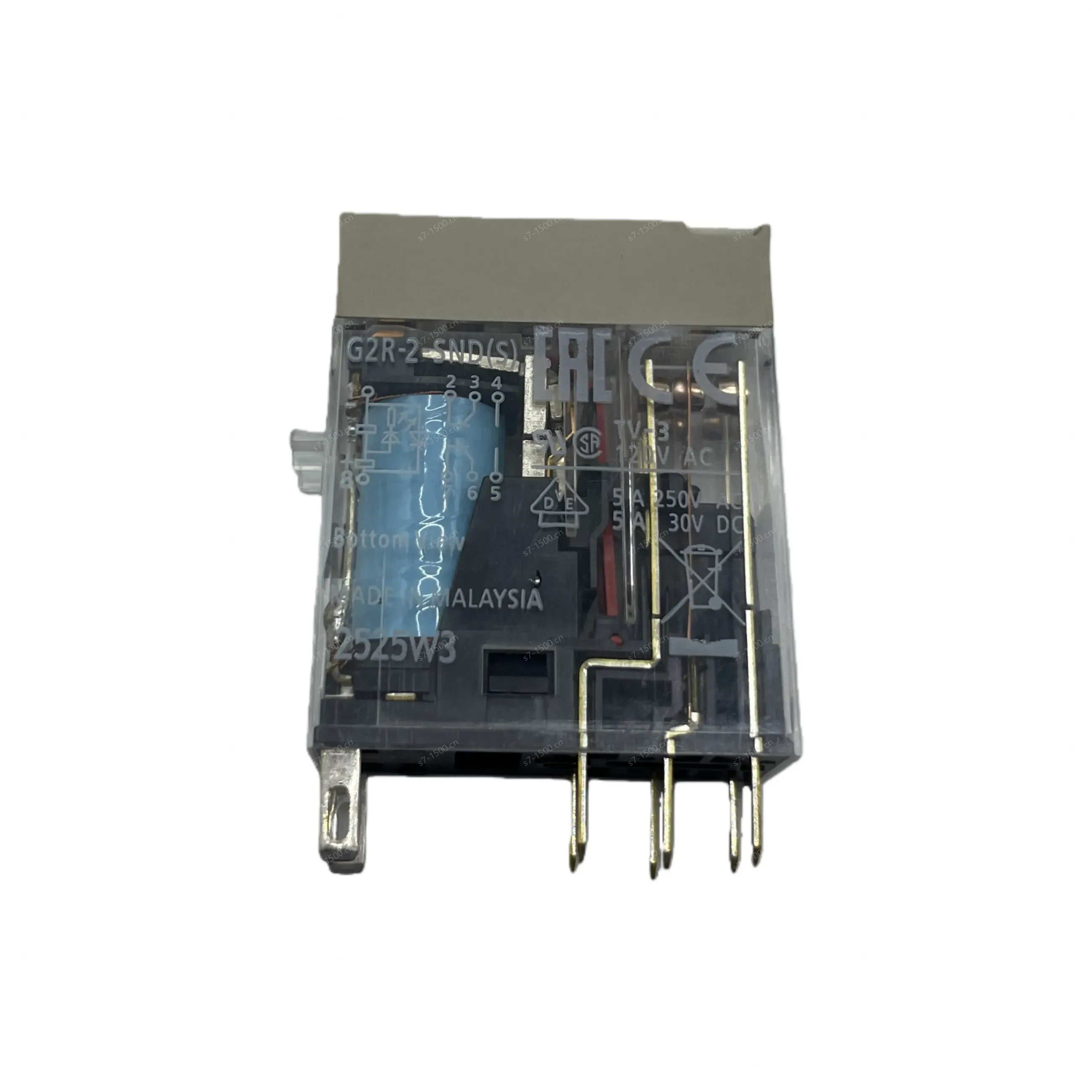 Original G2R-2-SND [S] Terminal Power Relay (DC Coil DPDT 250VAC/30VDC) for Industrial Electrical Control with DIN Rail Mount